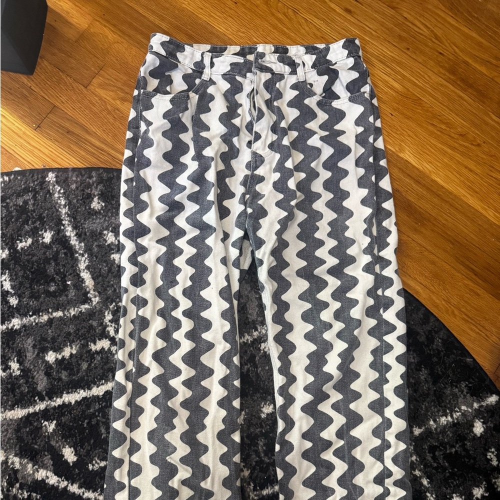 Cider wide leg zigzag jeans